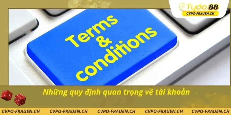 Những quy định quan trọng về tài khoản