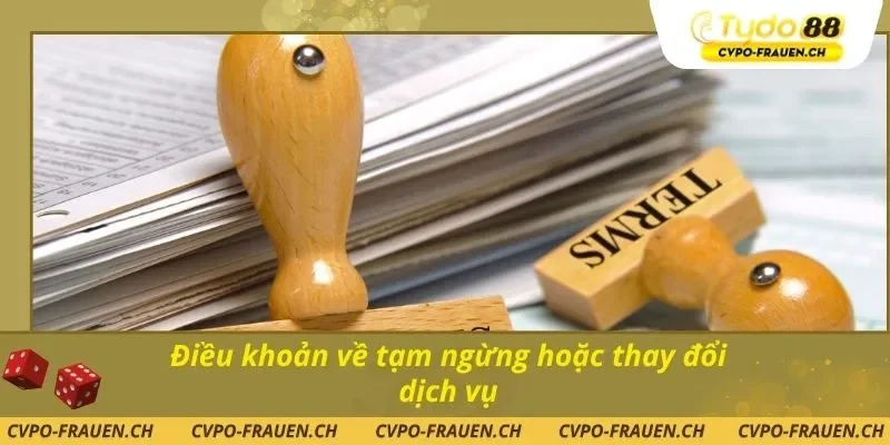 Điều khoản về tạm ngừng hoặc thay đổi dịch vụ